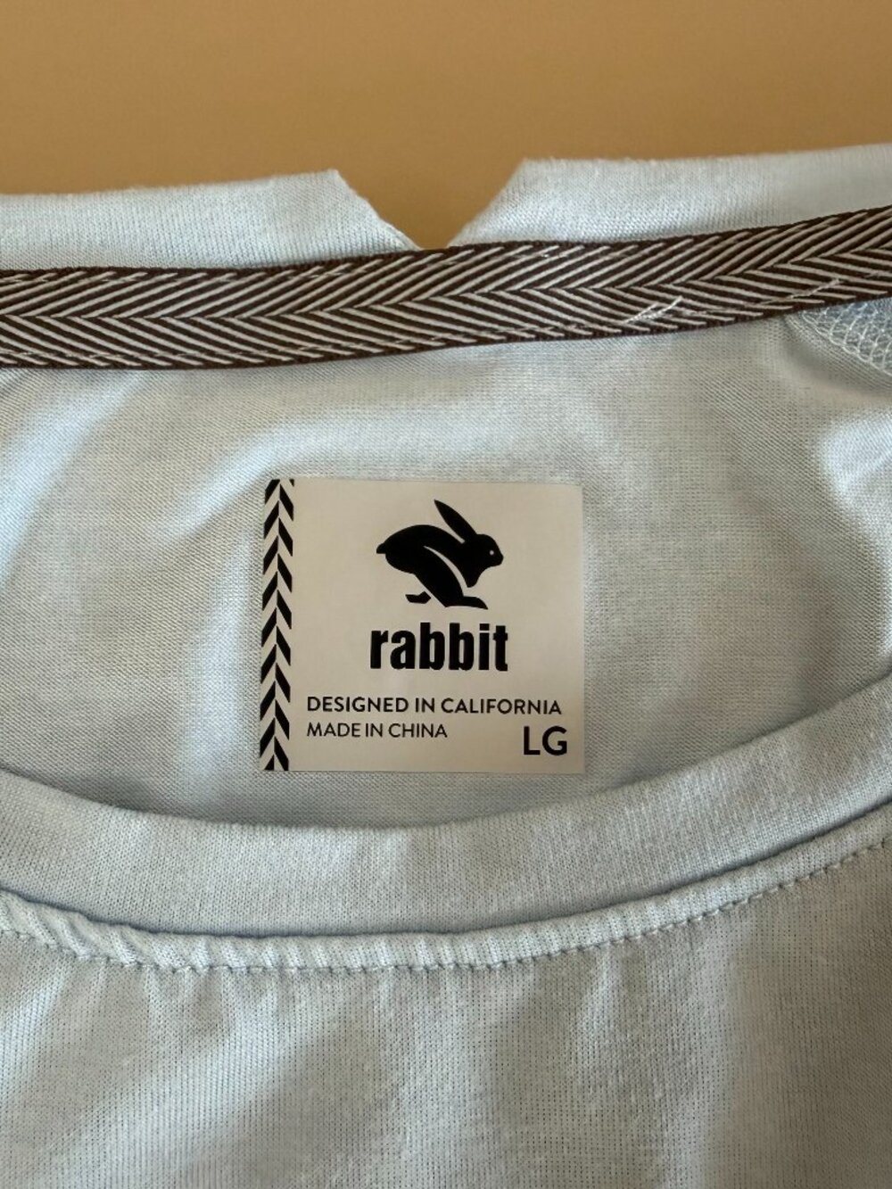 Rabbit Running Powder Blue Long-Sleeve Performance Tee Size Womens L - Picture 4 of 8